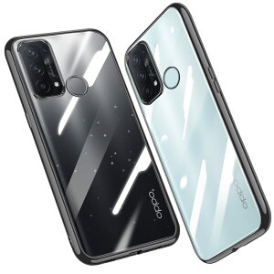 OPPO Reno5 A ケース クリア TPU 耐衝撃 シリコン スリム 薄型 軽量 ソフトカバー メッキ加工 傷つけ防止 人気 全面保護 スマホケース ブラック