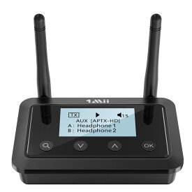 1Mii Bluetooth 送信機 オーディオレシーバー トランスミッター bluetooth レシーバー dac aptx ll 低遅延/aptx hd aac/sbc、光 デジタル/3.5mm AUX/RCA/対応、ヘッドフォン/スピーカー/pc/tv/テレビ用 電波法技適マーク取得済み B03+