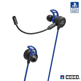 PS5動作確認済有線 ホリゲーミングヘッドセット インイヤー for PlayStation®4 ブルーSONYライセンス商品