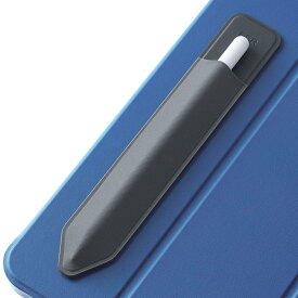 ESR Pencil ケース タッチペンカバー アップルペンシル対応 ケース 接着シール式 伸縮スタイラスペンケース 薄型 保護 紛失防止 貼付用ケース Pencil[第1世代＆第2世代]対応 スペースグレイ