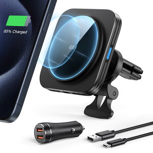 ESR HaloLockԍڎCCX[d MagSafeΉ ԍڋ}[d 15W GARoɎt iPhone15/15Plus/15Pro/15Pro Max/iPhone14/14 Plus/14 Pro/14 Pro MaxiPhone13/12V[YΉ 36W QC 3.0ԍڏ[d