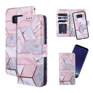 QLTYPRI Samsung Galaxy S8 Plus 蒠^  P[X O }Olbg PUU[ TPU Vv J[h[ Jo[ Xgbvt Suica D - }[u