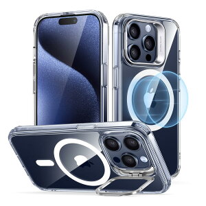 ESR iPhone 15 Pro �P�[�X MagSafe�Ή� �ČRMIL�K�i�̕ی� �B��X�^���h �X�}�z�P�[�X ���h�~�w�� �N���A Classic�V���[�Y