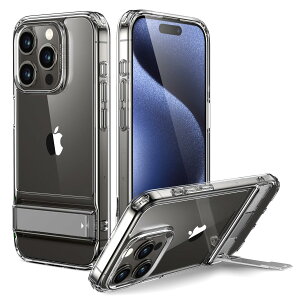ESR iPhone 15 Pro Max �P�[�X ���^���L�b�N�X�^���h�P�[�X 3way�X�^���h���[�h �ČRMIL�K�i�̗����h�~ ���C�����X�[�d�Ή� �X���� �w�ʃJ�o�[ �B��L�b�N�X�^���h�t�� �N���A Boost�V���[�Y