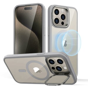 ESR iPhone 15 Pro Max �P�[�X MagSafe�Ή� �ČRMIL�K�i�̕ی� �B��X�^���h �X�}�z�P�[�X ���h�~�w�� �N���A_�O���[ Classic�V���[�Y