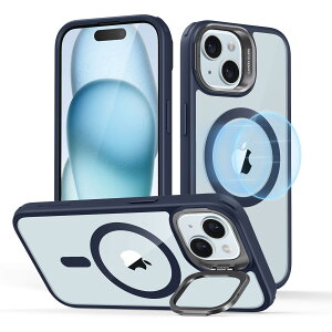 ESR iPhone 15 Plus �P�[�X MagSafe�Ή� �ČRMIL�K�i�̕ی� �B��X�^���h �X�}�z�P�[�X ���h�~�w�� �N���A_�u���[ Classic�V���[�Y