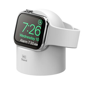 elago Apple Watch �Ή� �[�d �X�^���h �V���R�� �[�d�h�b�N [ AppleWatch 45mm / 44mm / 42mm / 41mm / 40mm / 38mm �A�b�v���E�H�b�` 9 / 8 / 7 / 6 / SE2 / SE / 5 / 4 / 3 / 2 / 1 �Ή� ] W2 STAND �z���C�g