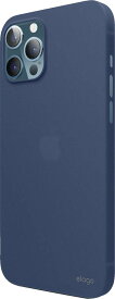 elago iPhone12Pro Max 対応 ケース 薄型 携帯ケース 超薄型 シンプル 極薄 フロスト クリア カバー 指紋 防止 軽量 スリム 半透明 スマホケース [ iPhone12Pro Max アイフォン12ProMax アイフォン12プロマックス 対応 ] INNER CORE パシフィックブルー