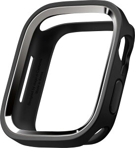elago Apple Watch Series 9 8 7 45mm SE 44mm �Ή� �P�[�X �t���[�� �t���ւ� �\ TPU �ی�P�[�X Apple�E�H�b�` �ی�J�o�[ [ AppleWatch �A�b�v���E�H�b�` 45 44 mm �e�� �Ή� ] DUO CASE �u���b�N/���^���b�N�_�[