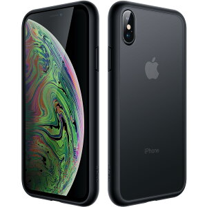 JEDirect �}�b�g�P�[�X iPhone Xs �� iPhone X 5.8�C���` �ϏՌ����~���^���[�O���[�h�̗����h�~ ������̔������̔w�ʓd�b�J�o�[ �w��h�~ (�u���b�N)