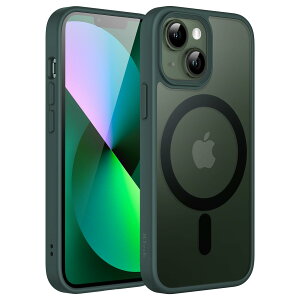 JEDirect iPhone 13 mini 5.4�C���`�p �}�O�l�b�g �P�[�X MagSafe�ɑΉ� �������̃}�b�g�w�� ���^ �ϏՌ� �J�o�[ (�Z���ΐF)