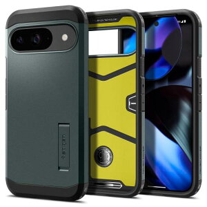 Spigen Pixel 9 / 9 Pro �P�[�X �ϏՌ� �X�^���h�t�� �ČRMIL�K�i�擾 �ϏՌ� �O�w�\�� �X�}�z�X�^���h �J�����ی� ���h�~ �Ռ� �z�� ���C�����X�[�d �^�t�E�A�[�}�[ ACS07694 (�A�r�X�E�O���[��)