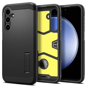 Spigen Galaxy S23 FE �P�[�X �X�^���h�t�� �ČRMIL�K�i�擾 �ϏՌ� �O�w�\�� �J�����ی� ���h�~ ���C�����X�[�d �^�t�E�A�[�}�[ ACS06364 (�u���b�N)