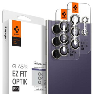 Spigen Galaxy S24 Ultra JیtB oCIbg 2Zbg \tLbgt ߗ dx9H ϏՌ MNV[ S24 Ultra Ή YیtB EZ Fit Optik Pro