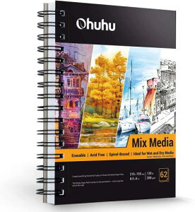 Ԃ Ohuhu ANG̋ XPb`ubN 200gsm 215mm×153mm 62/124y[W ~bNXfBA ʉp ~Vڕt O^Cv p /AN/}[J[/pXe/p