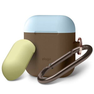 elago AirPods �Ή� �P�[�X �J���r�i �t �V���R�� �� �J�o�[ �ϏՌ� ���h�~ �����h�~ �ی� �A�N�Z�T���[ [ Apple AirPods1/AirPods2 �G�A�[�|�b�Y �Ή� ] DUO HANG CASE �_�[�N�u���E��