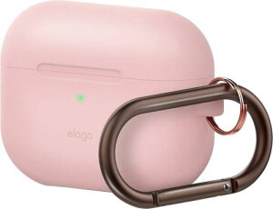 elago AirPods Pro 対応 ケース カラビナ 付き 耐衝撃 シンプル シリコン カバー 衝撃 吸収 スリム ソフト ケースカバー 落下防止 保護 アクセサリー [ Apple AirPodsPro MWP22J/A エアーポッズPro エアーポ