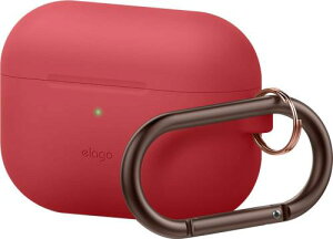 elago AirPods Pro 対応 ケース カラビナ 付き 耐衝撃 シンプル シリコン カバー 衝撃 吸収 スリム ソフト ケースカバー 落下防止 保護 アクセサリー [ Apple AirPodsPro MWP22J/A エアーポッズPro エアーポ
