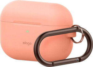 elago AirPods Pro 対応 ケース カラビナ 付き 耐衝撃 シンプル シリコン カバー 衝撃 吸収 スリム ソフト ケースカバー 落下防止 保護 アクセサリー [ Apple AirPodsPro MWP22J/A エアーポッズPro エアーポ