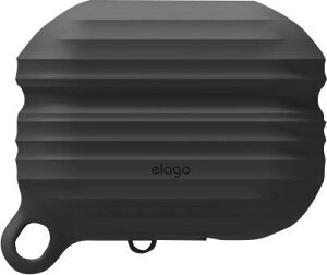 elago AirPods Pro2 AirPods Pro 対応 ケース 防水 防塵 カラビナ 付き カバー 耐衝撃 シリコン シンプル ケースカバー 衝撃 吸収 傷防止 落下防止 保護 アクセサリー [ Apple AirPodsPro MWP22J/A エアーポッズ