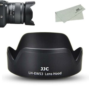 JJC EW-53 t Yt[h Ԍ` Canon RF-S 18-45mm F4.5-6.3 IS STM Canon EF-M 15-45mm F3.5-6.3 IS STM Y ɑΉ Canon EW-53Yt[h ݊