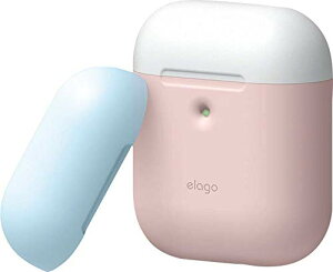 elago AirPods with Wireless Charging Case Ή P[X ϏՌ VR Vv Jo[ oCJ[ P[XJo[ Ռ z h~ ی ANZT[ [ AirPods 2 2 GA[|bY2 Ή ] DUO CASE s