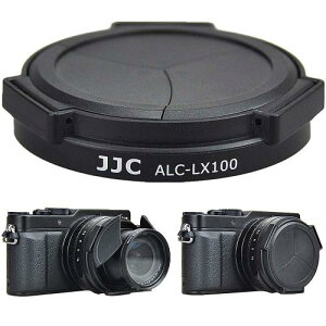 JJC オートレンズキャップ パナソニック LUMIX DMC-LX100 / DMC-LX100II ライカ D-LUX (Typ 109) / D-LUX 8 / D-LUX 7 カメラ対応 自動開閉キャップ Panasonic DMW-LFAC1 互換品 ブラック