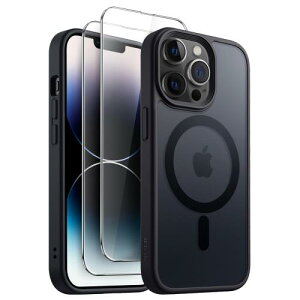 JETech 3 in 1 iPhone 14 Pro 6.1 C`p }Olbg P[X 2KXtBt MagSafeΉ }bgobN ϏՌX}zJo[ (ubN)