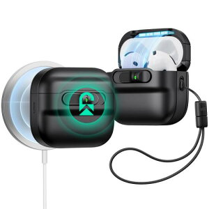 ESR AirPods 4P[X(HaloLock) AirPods4(2024)(USB-C)Ή MagSafeΉ }OlbgWbN Xgbvth~یJo[ PulseV[Y ubN
