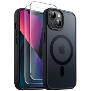 JETech 3 in 1 iPhone 13 6.1 C`p }Olbg P[X 2KXtBt MagSafeΉ }bgobN ϏՌX}zJo[ (ubN)