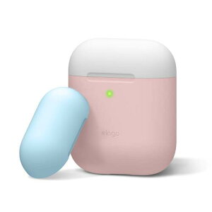 elago AirPods �Ή� �P�[�X �V���R�� �� �J�o�[ �o�C�J���[ �c�[�g�� �f�U�C�� �ϏՌ� ���h�~ �ی� �A�N�Z�T���[ [ Apple AirPods1 / AirPods2 Wireless Charging Case �G�A�[�|�b�Y �Ή� ] DUO CASE �s���N