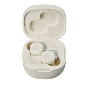 オーディオテクニカ ワイヤレスイヤホン サンドホワイト Bluetooth 急速充電 小型 軽量 サスティナブル ATH-SQ1TW STB