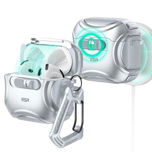 ESR AirPods 4 P[X(HaloLock) AirPods 4 P[X(2024) (USB-C) Ή MagSafe Ή h~bN C[W[I[v CyberV[Y Vo[
