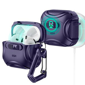 ESR AirPods 4 P[X(HaloLock) AirPods 4 P[X(2024) (USB-C) Ή MagSafe Ή h~bN C[W[I[v CyberV[Y p[v