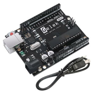 GELEK Arduino�pUNO R3 �}�C�R���{�[�h Arduino�ƌ݊� �J���{�[�h ATmega328P + ATmega16U2 (Type-C �P�[�u��)