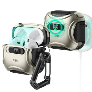 ESR AirPods 4 P[X(HaloLock) AirPods 4 P[X(2024) (USB-C) Ή MagSafe Ή h~bN C[W[I[v CyberV[Y `^jEF