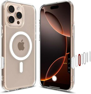 JRg[Jo[tSpigen iPhone 16 Pro P[X MagSafeΉ NA {^ی h~ Xgbvz[ ČRMILKi EgEnCubhTE}OtBbg ACS08512 (zCg)