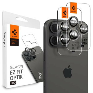 Spigen iPhone16Pro �J�����ی� iPhone16ProMax �J�����ی�t�B���� 9H�d�x�����K���X �`�^�j�E�� iPhone 16 Pro/iPhone 16 Pro Max�Ή� �����Y�v���e�N�^�[ 2����