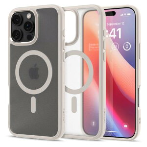 Spigen iPhone 16 Pro P[X MagSafeΉ  NA Xgbvz[ ČRMILKi EgEnCubhE}OtBbg ACS08138 (tXgEi`E`^jE)