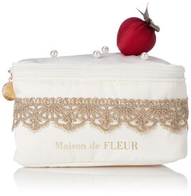[メゾン ド フルール] 化粧ケース トライアングルポーチ アイボリー