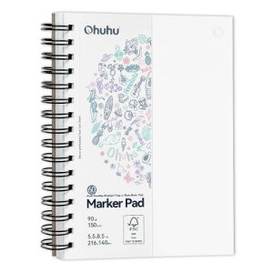 Ohuhu XPb`ubN }[J[yp p ʂ肵Ȃ 216mm×140mm 150gsm \ʎgp\ 60/120y[W ~Vڕt