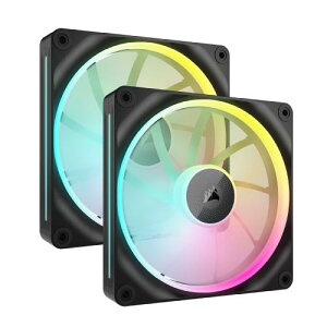 CORSAIR iCUE LINK LX140 RGB X^[^[Lbg 140mm PWM PCP[Xt@ fACg[v fApbN ubN CO-9051028-WW