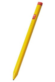 エレコム タッチペン スタイラス 鉛筆型 三角 充電式 汎用 磁気吸着 USB-C充電 ペン先交換可能 ペン先付属なし イエロー P-TPACSTEN02YL