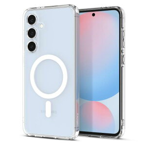 Spigen Galaxy S24 FE �P�[�X Magsafe�Ή� Qi2�[�d �N���A ���ςȂ� 2�d�\�� �ČRMIL�K�i�擾 �ϏՌ� ���菝�h�~ �E���g���E�n�C�u���b�h���^�������O�}�O�t�B�b�g ACS08622 (�z���C�g)