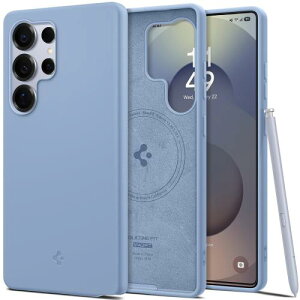 Spigen Galaxy S25 Ultra �P�[�X Magfit�Ή� �V���R�� �ϏՌ� �y�� ���^�Ή� TPU �V���R���t�B�b�g�E�}�O�t�B�b�g ACS09165 (�T�t�@�C�A�E�u���[)