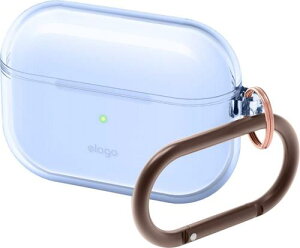 elago AirPods Pro 対応 ケース クリア カラビナ 付き 耐衝撃 シンプル TPU 透明 カバー 衝撃 吸収 スリム ソフト ケースカバー 落下防止 保護 アクセサリー [ Apple AirPodsPro MWP22J/A エアーポッズPro エ