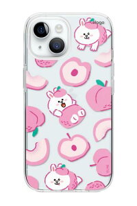 elago iPhone 15 Ή P[X CtY uE Rj[ T[ ϏՌ  \tg NA X}zP[X [ Apple iPhone15 ACtH15 Ή gуP[X ] iPhone15P[X LINE FRIENDS BF FRUIT SHOP s[