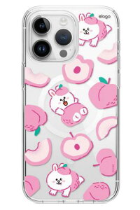 elago iPhone 15 Pro Max Ή P[X CtY uE Rj[ T[ MagSafe Ή ϏՌ X}zP[X [ Apple iPhone15 ProMax ACtH15 v}bNX Ή ] iPhone15ProMaxP[X LINE FRIENDS BF FRUIT 