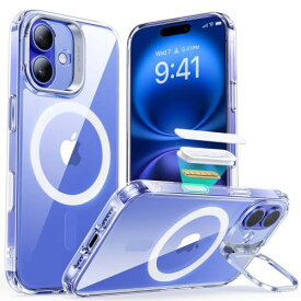 デザイン受賞シリーズ！ESR iPhone 16 ケース Magsafe対応 カメラコントロール 米軍MIL規格の保護 耐黄変 耐衝撃 隠れスタンド iPhone16ケース スマホケース 傷防止背面 iPhone16 ケース対応 アイフォン16 ケース いphone16 ケース対応 Classicシリーズ クリア