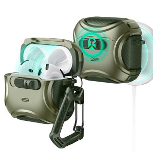 ESR AirPods 4 P[X(HaloLock) AirPods 4 P[X(2024) (USB-C) Ή MagSafe Ή h~bN C[W[I[v CyberV[Y I[uO[